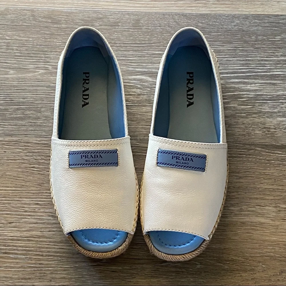 NEW Prada Platform Open Toe Espadrilles